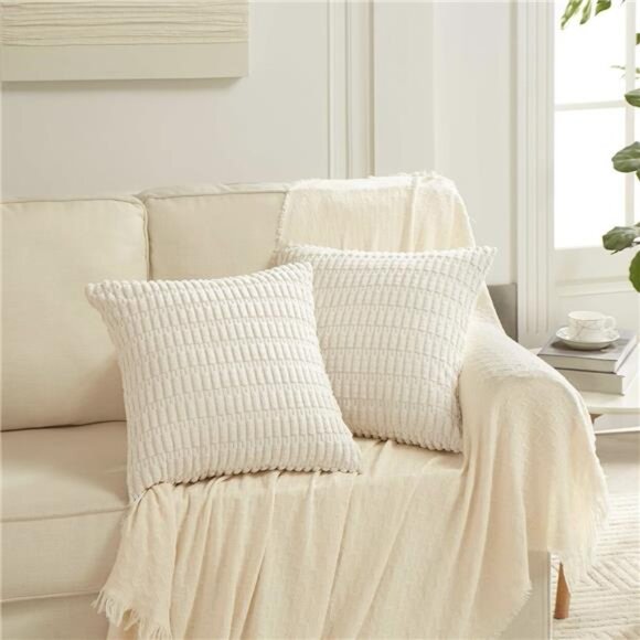 NEW West Elm (Set 4) Multicolor Velvet Corduroy Throw Pillow Cover Sham 18 x 18 - Picture 3 of 11